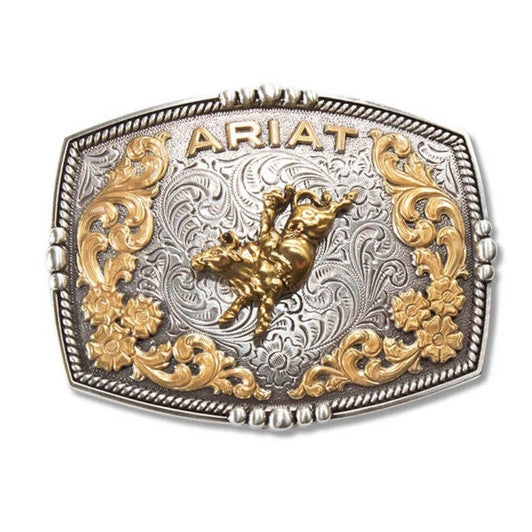 Ariat Gold Beaded Edge Bull Rider Buckle