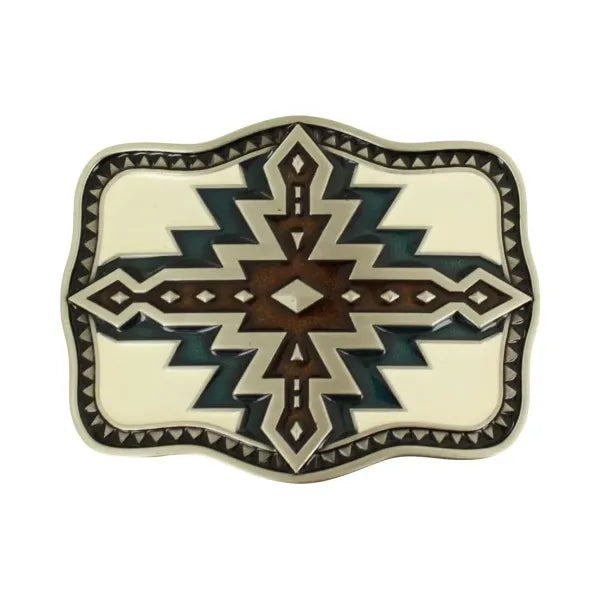 Men’s Western Antique Siver Epoxy Buckle