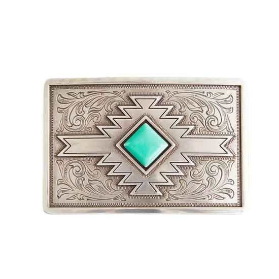 Women's Aztec Diamond Turquoise Buckle