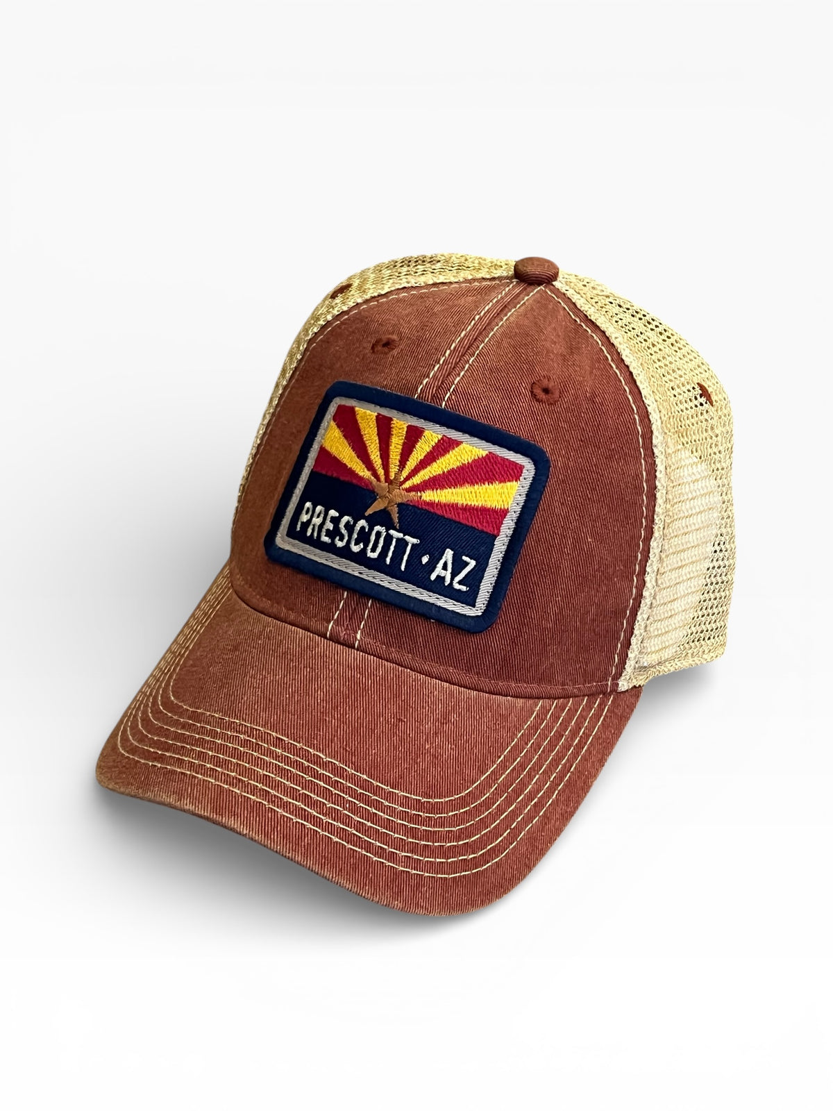 Prescott Arizona Flag Patch Mesh SnapBack Baseball Cap