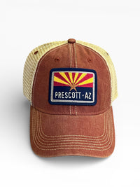 Prescott Arizona Flag Patch Mesh SnapBack Baseball Cap