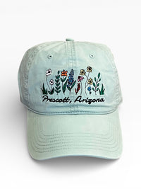 Embroidered Flower Field Prescott Arizona Baseball Cap