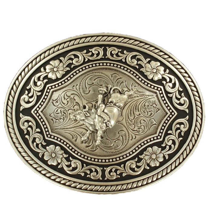 Men’s Nocona Oval Rope Edge Bull Rider Motif Buckle