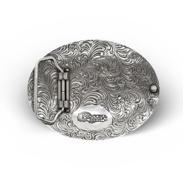 Nocona Men's Floral Longhorn Multi Color Buckle