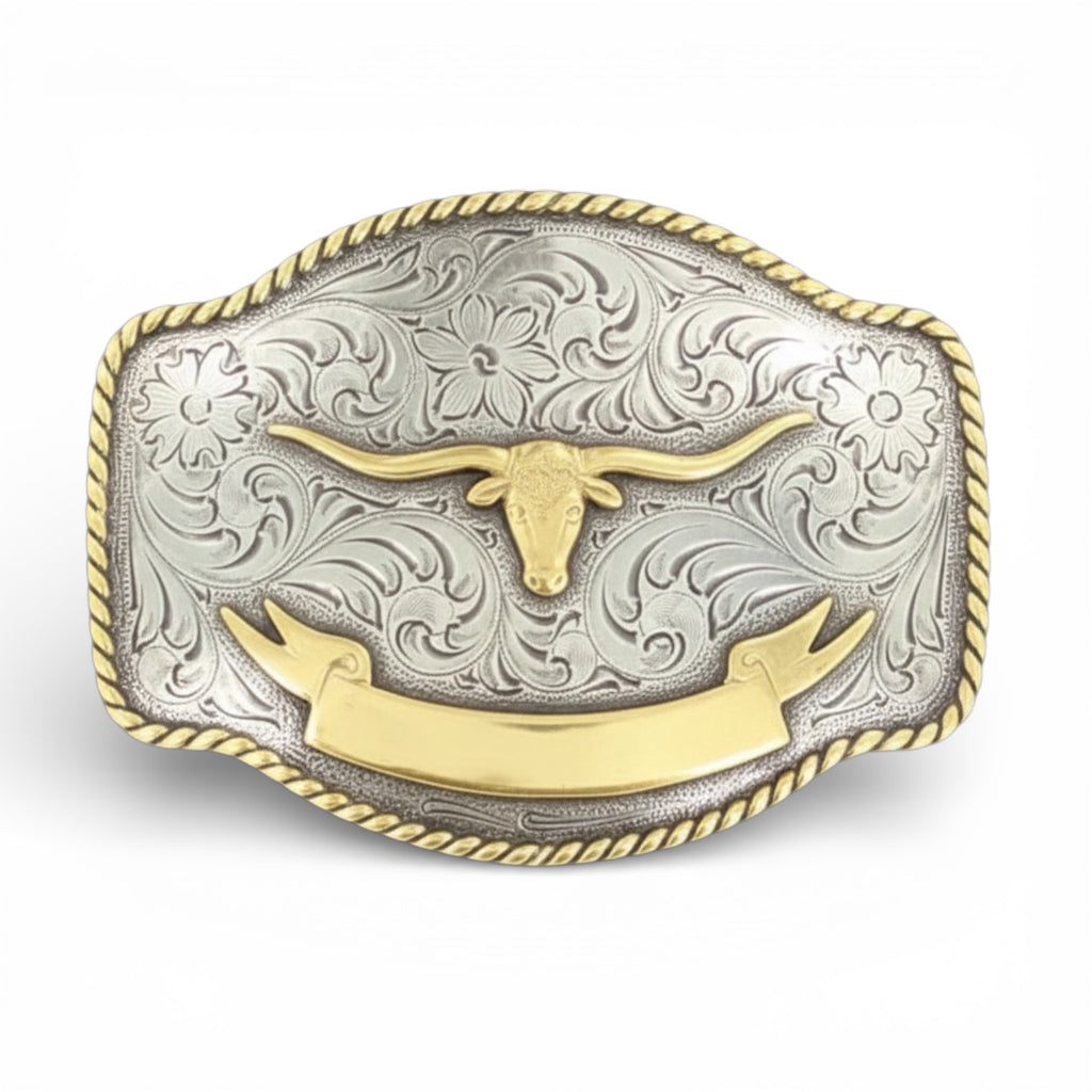 Engravable Buckle Nocona Men's Gold Longhorn Engravable Buckle – Drawnwest