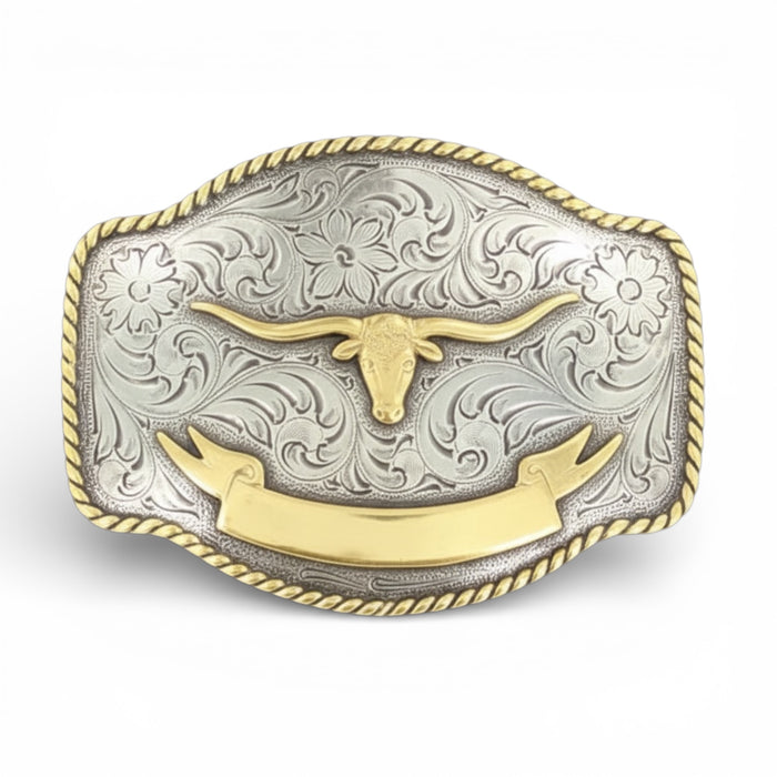 Nocona Men's Gold Longhorn Engravable Buckle
