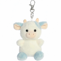 Blueberry Cow Keychain