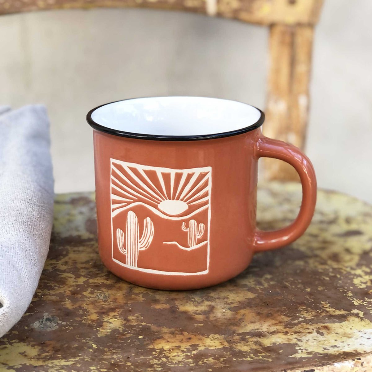 Orange Desert Camp Mugs