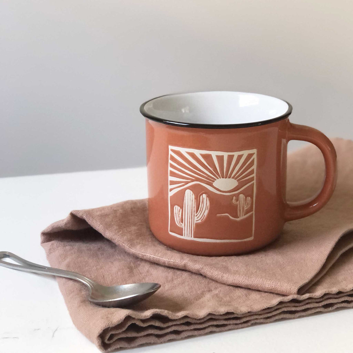 Orange Desert Camp Mugs