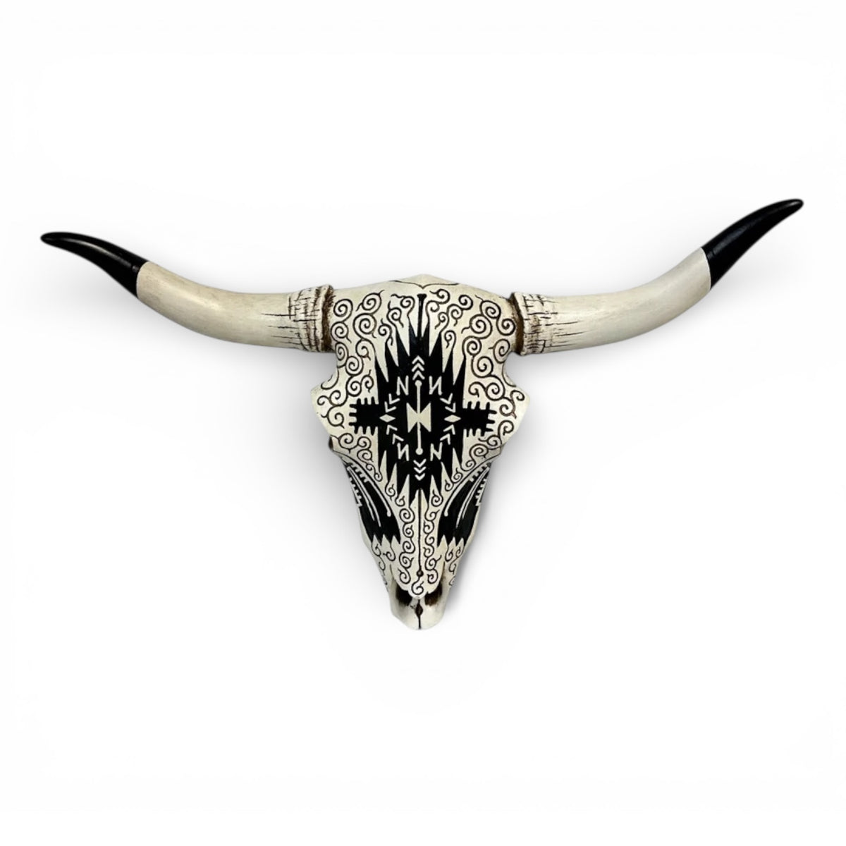 Faux Carved Cow Skull