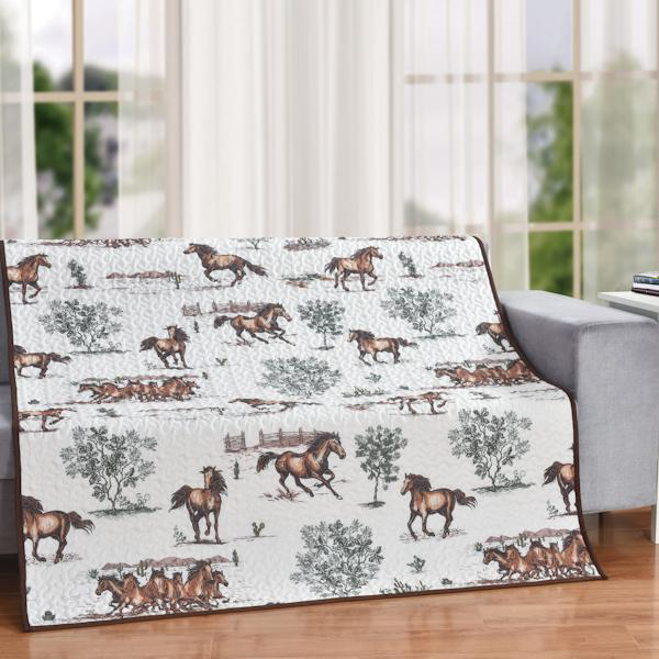 Running Horse Throw Quilt