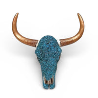 Gold Turqoise Faux Skull Decor