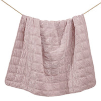 Faux Silk Velvet Stitch Throw