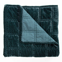 Faux Silk Velvet Stitch Throw