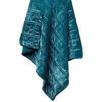 Faux Silk Velvet Stitch Throw
