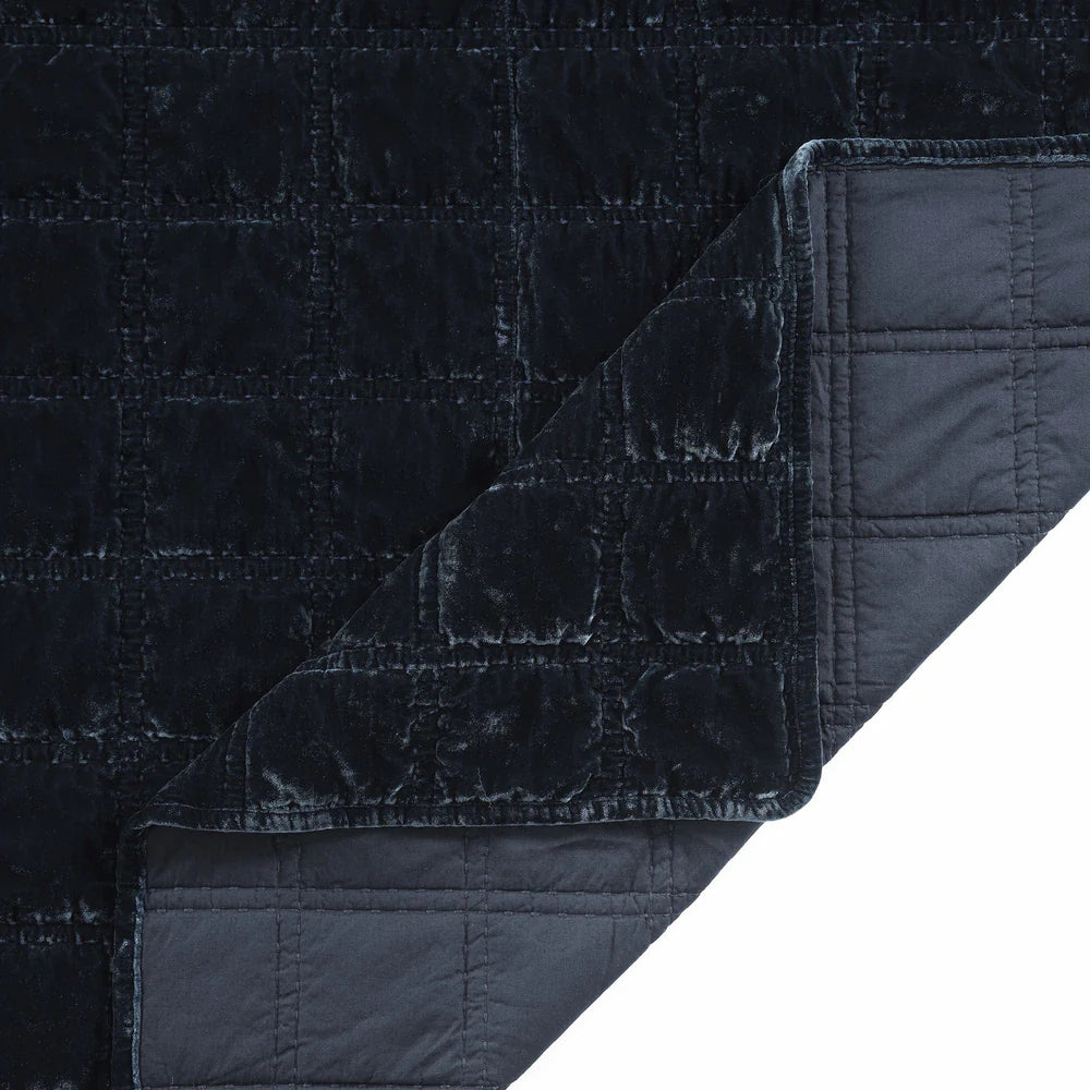 Faux Silk Velvet Quilt Set