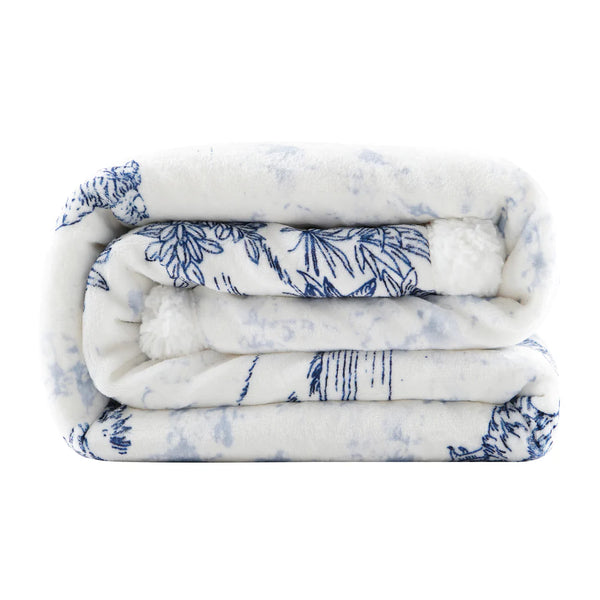 Blue Farm Life Sherpa Throw
