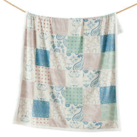 Patchwork Sherpa Throw