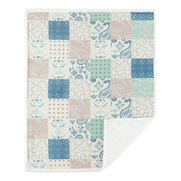 Patchwork Sherpa Throw