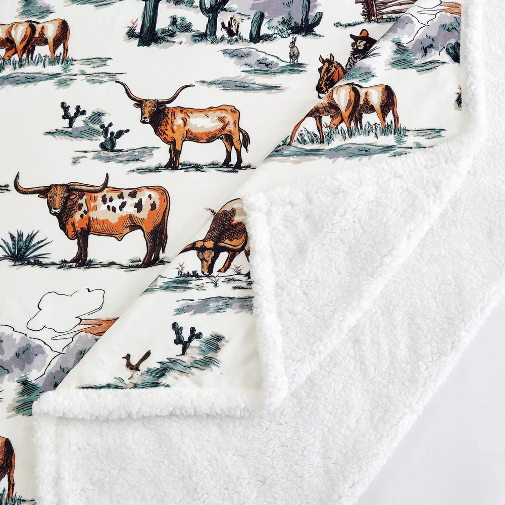Ranch Life Sherpa Throw