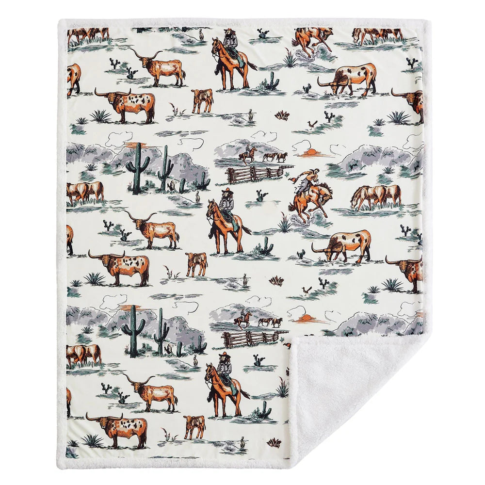 Ranch Life Sherpa Throw