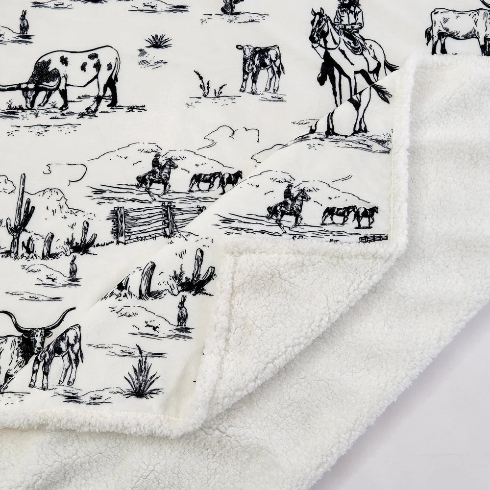 Ranch Life Sherpa Throw