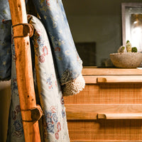 Western Denim Teddy-Backed Throw