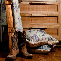 Western Denim Teddy-Backed Throw