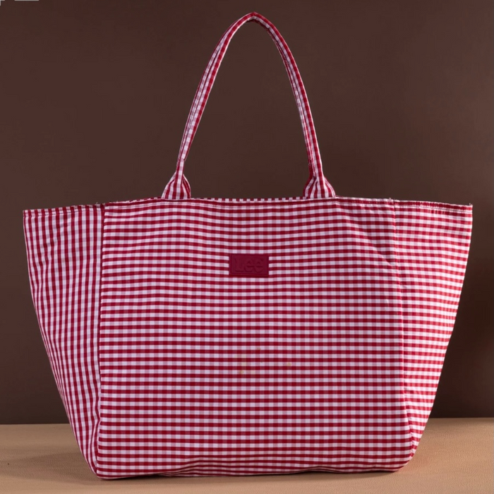 LEE Plaid Cotton Tote
