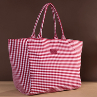 LEE Plaid Cotton Tote