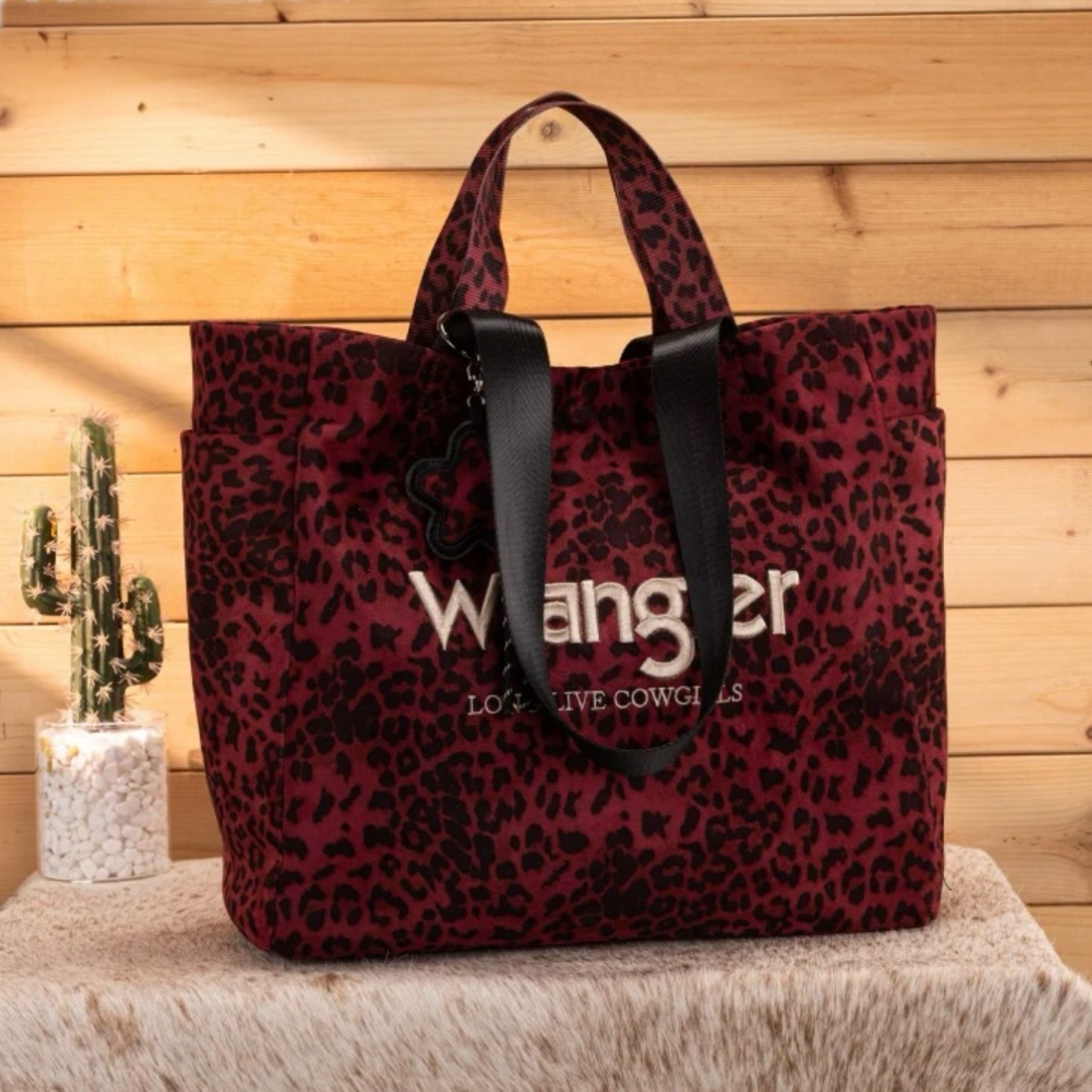 Wrangler Leopard Print Large Tote Crossbody