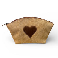 Half Moon Cowhide Toiletry Bag