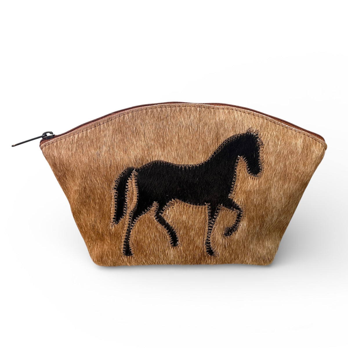 Half Moon Cowhide Toiletry Bag