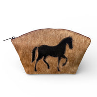 Half Moon Cowhide Toiletry Bag