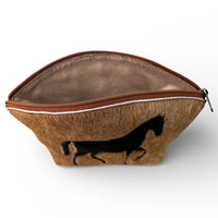Half Moon Cowhide Toiletry Bag
