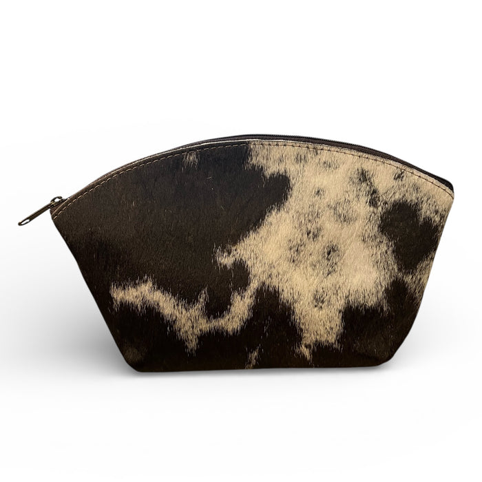 Half Moon Cowhide Toiletry Bag