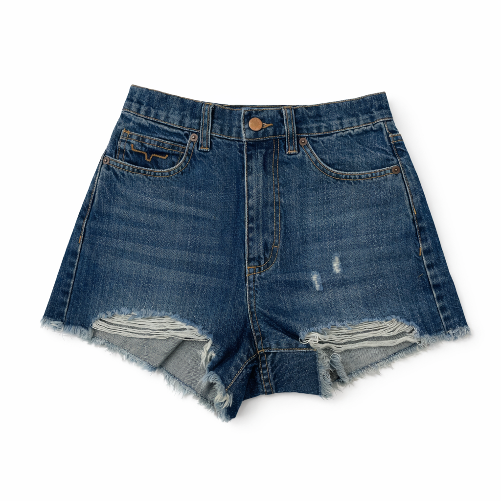 Daisy Dark Wash Kimes Jean Shorts