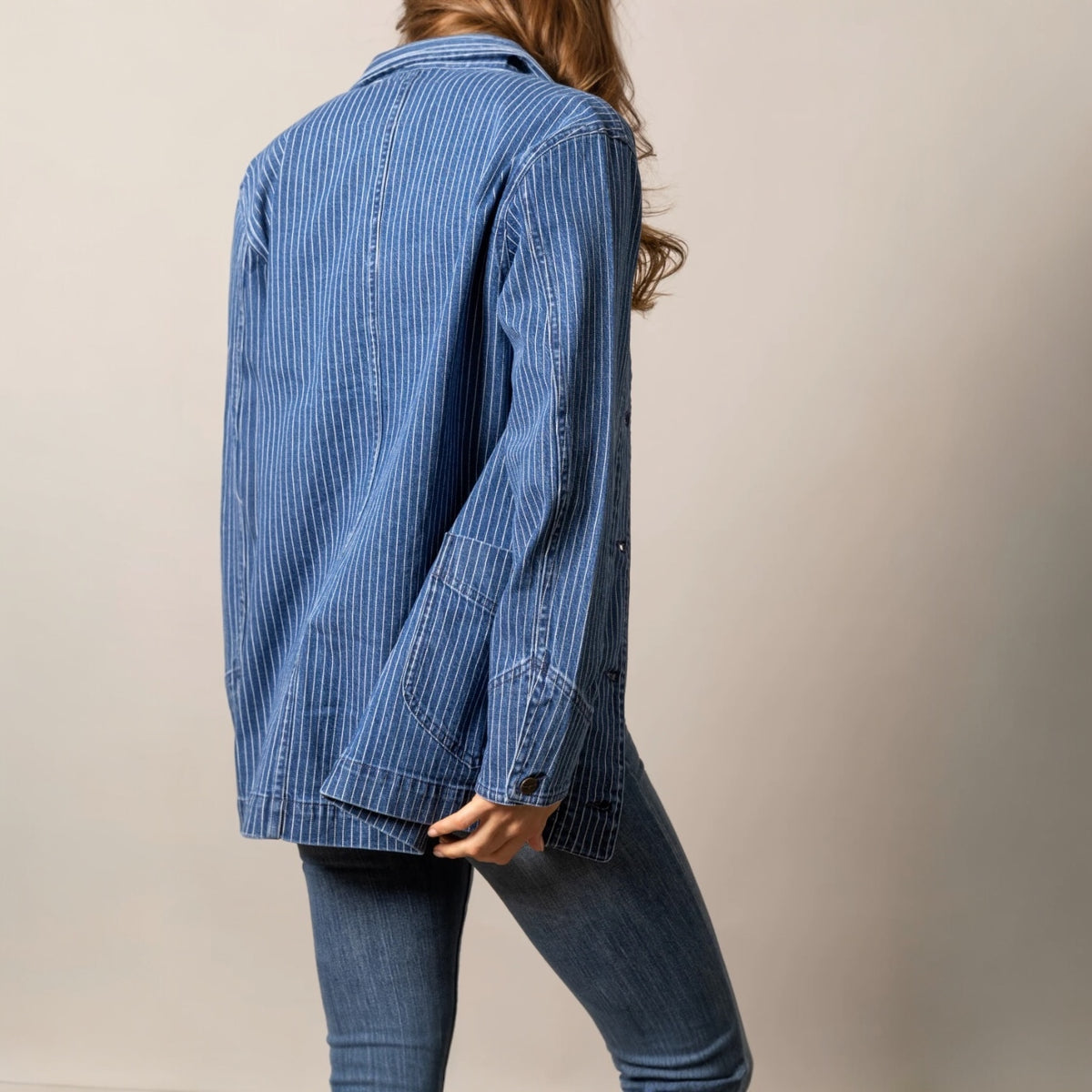 Women’s Kimes Striped Harlow Denim Jacket