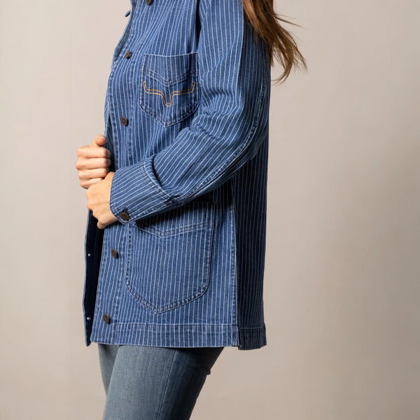 Women’s Kimes Striped Harlow Denim Jacket