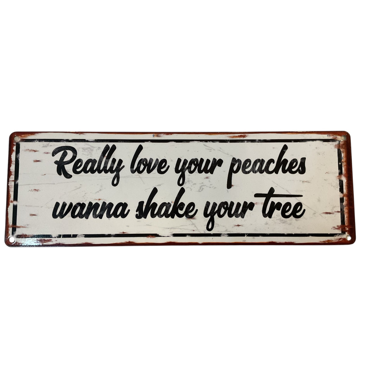 “Really Love Your Peaches…” Large Metal Sign