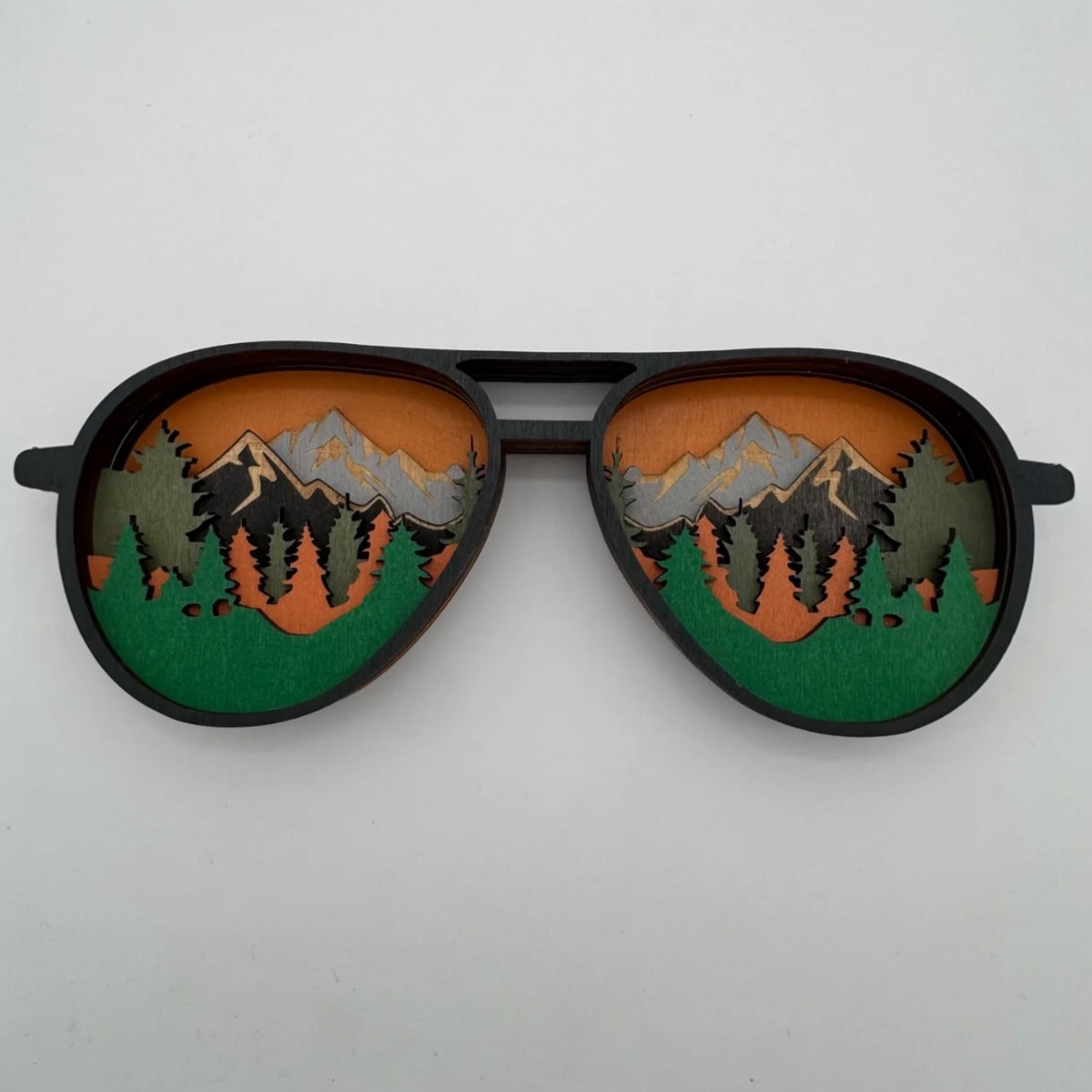 Aviator Sunglasses Layered Wood Sign