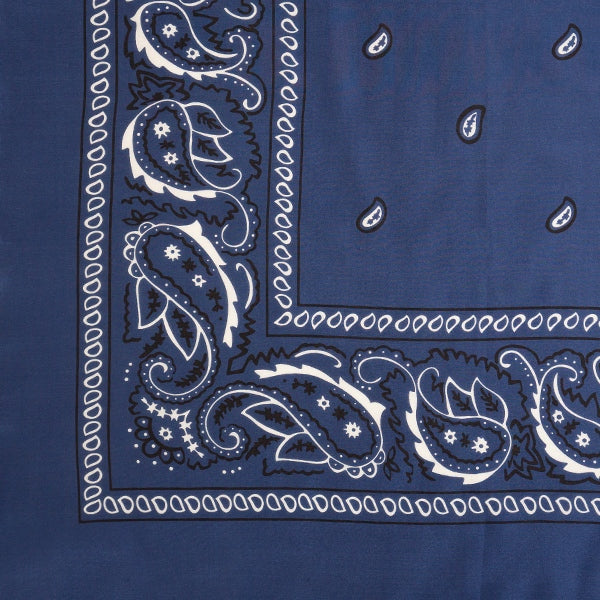 Navy Bandana Silk Scarf