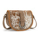 Trinity Ranch Western Cowhide Saddle Crossbody