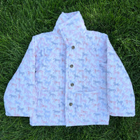 Kid’s Patchwork Gallop White Snap Jacket
