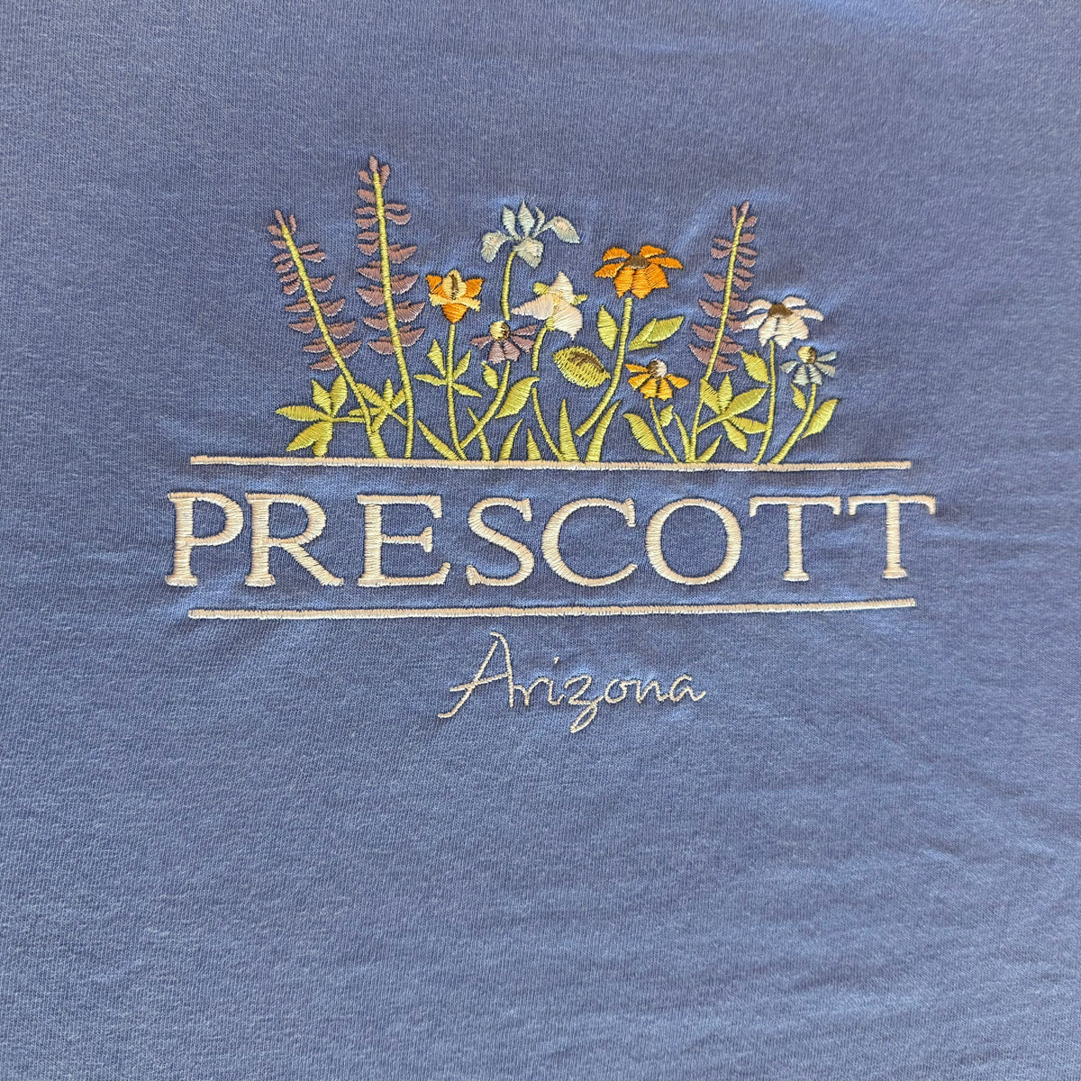 Embroidered Lilac Flower T-Shirt
