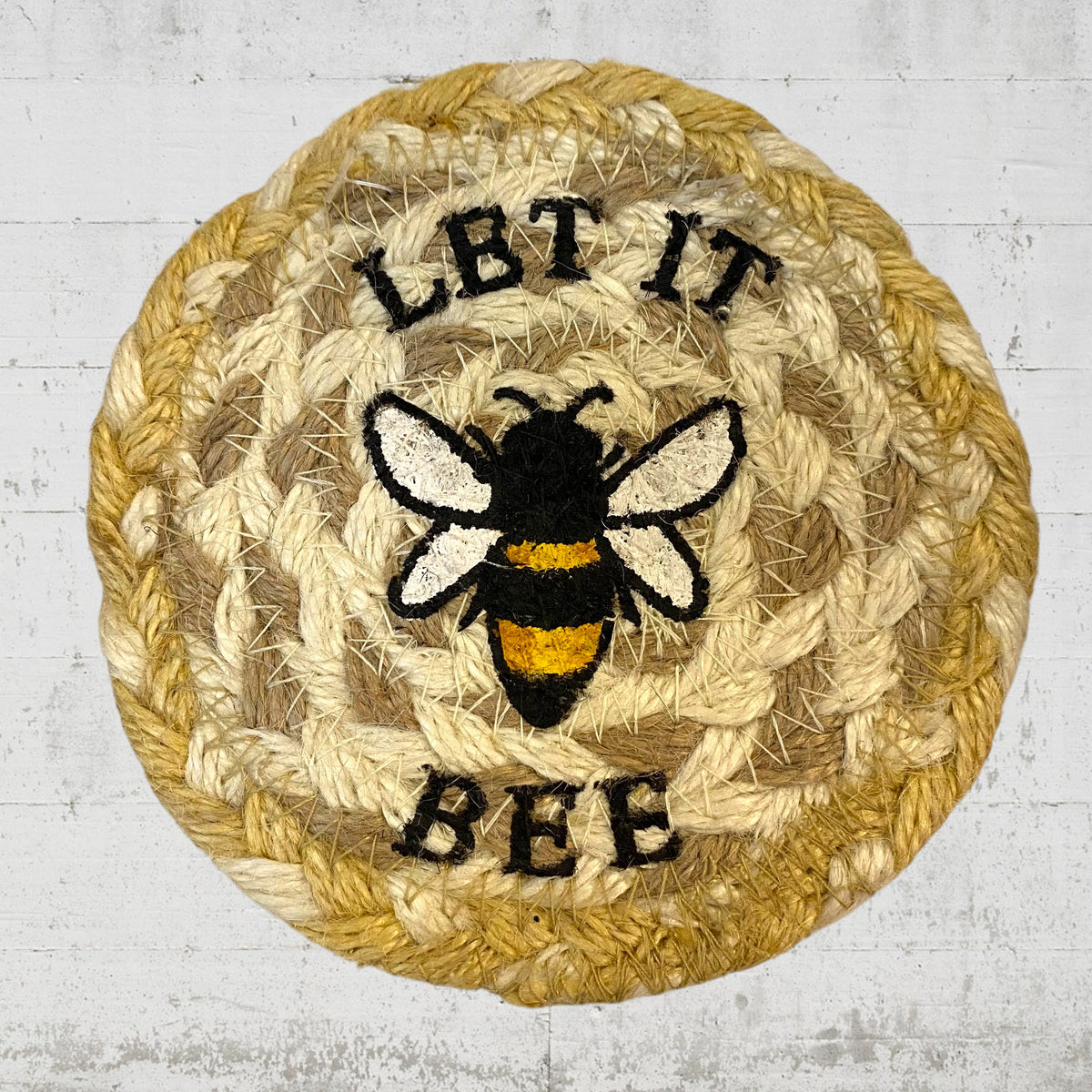Hand Stenciled Mat 5 Inch