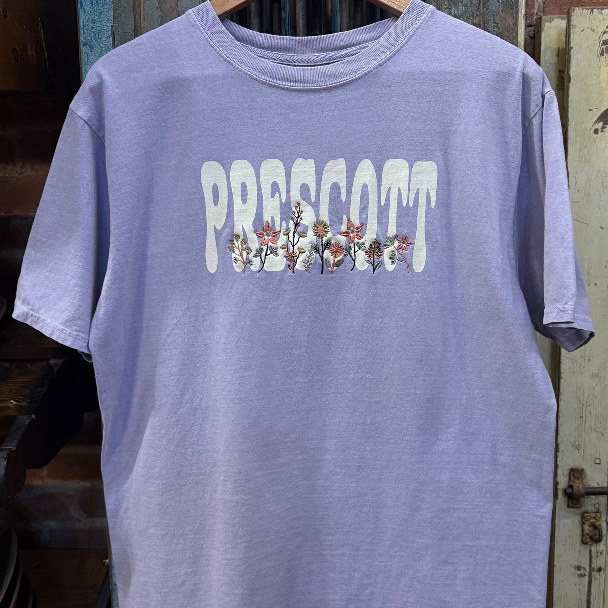 Women's Purple Prescott Arizona Embroidered T-Shirt