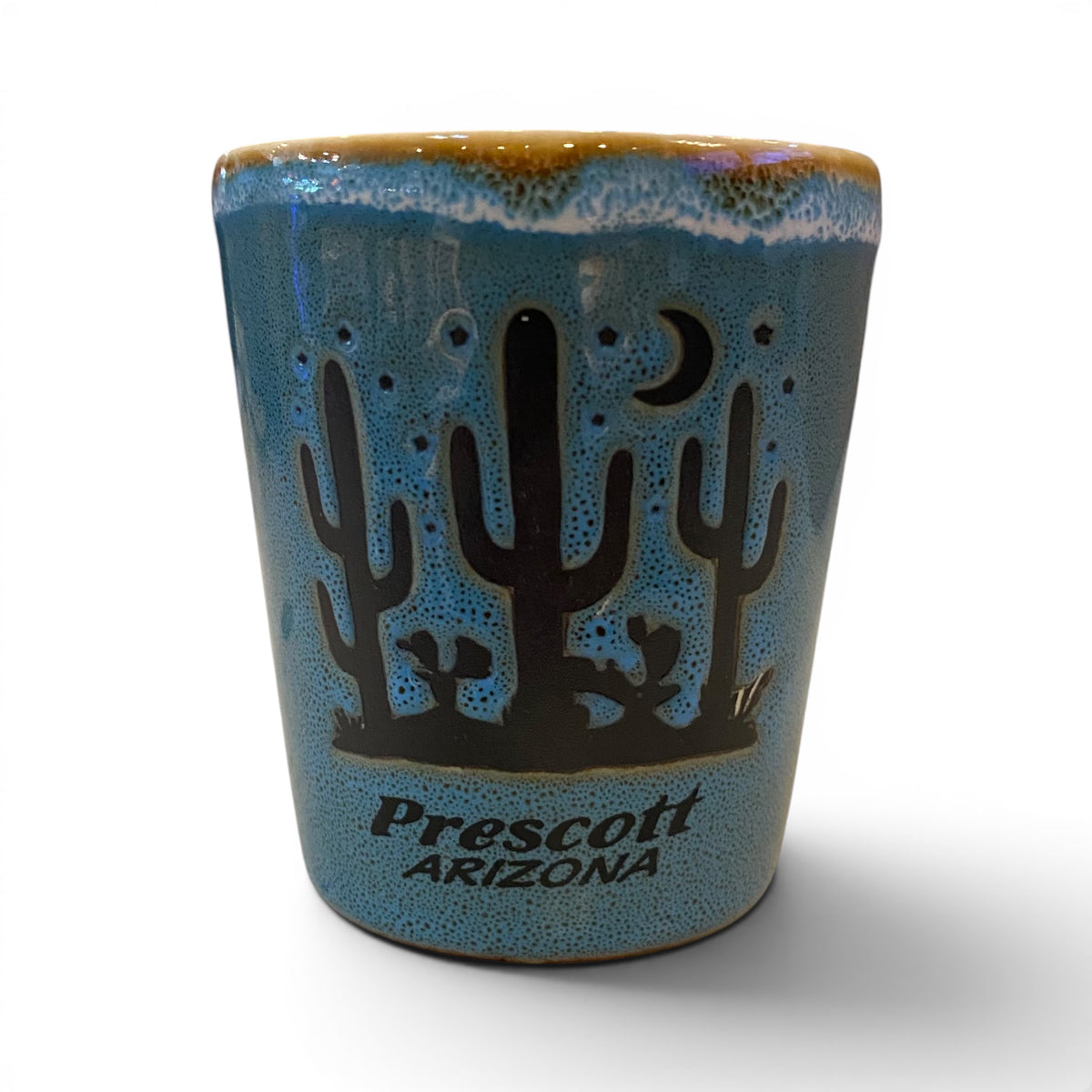 Prescott Arizona Cactus Ceramic Shot Glass