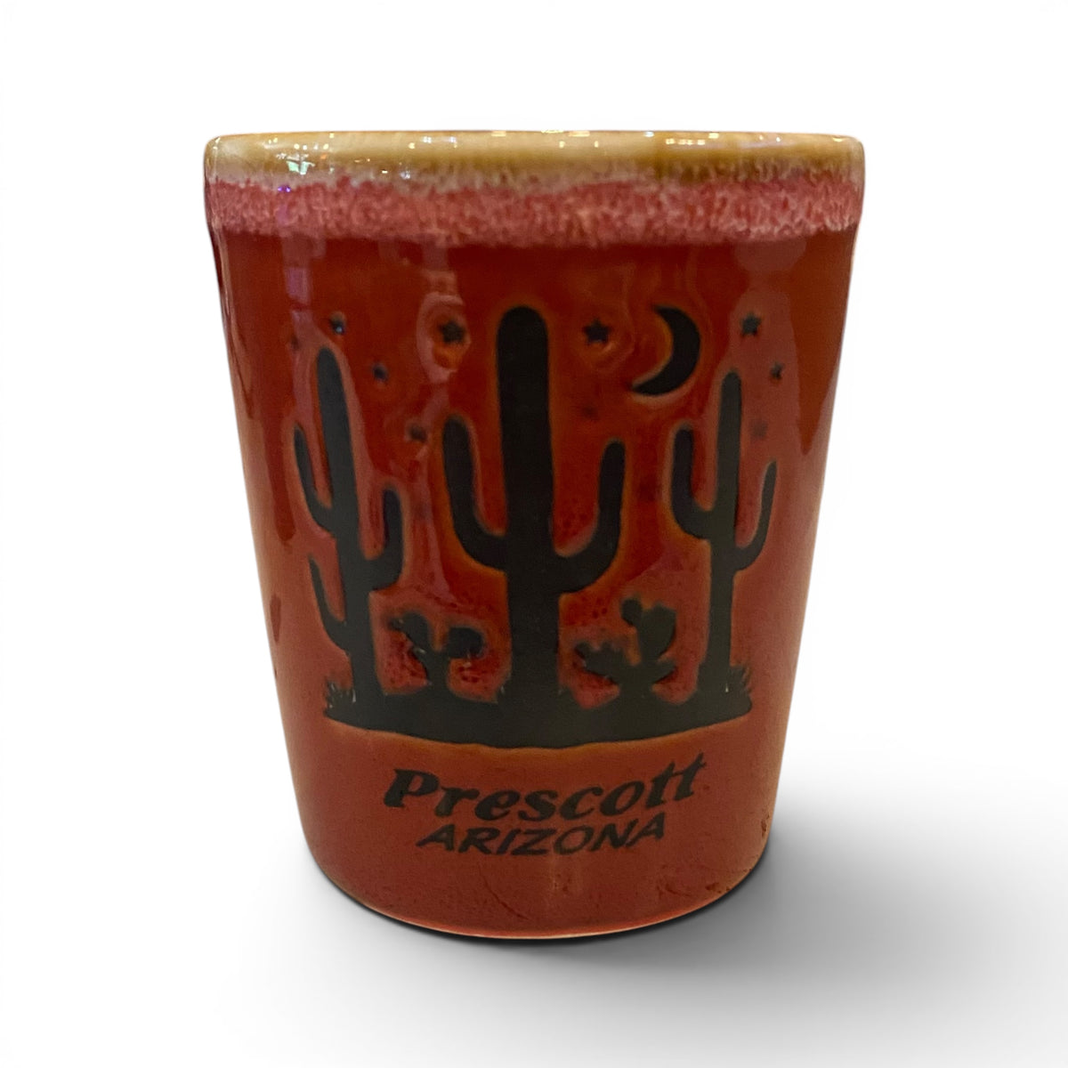 Prescott Arizona Cactus Ceramic Shot Glass