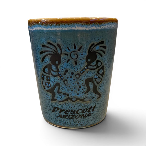Prescott Arizona Kokopelli Ceramic Shot Glass